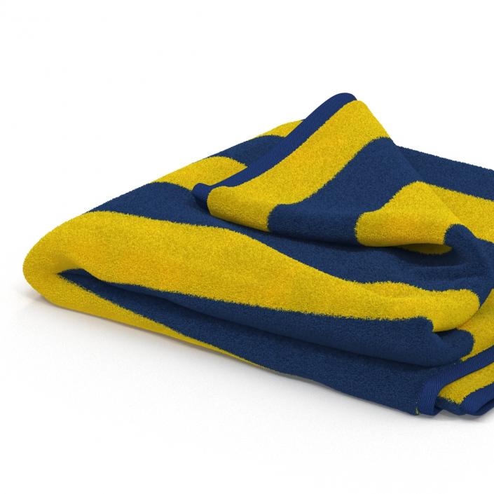 3D model Beach Towel 2 Yellow