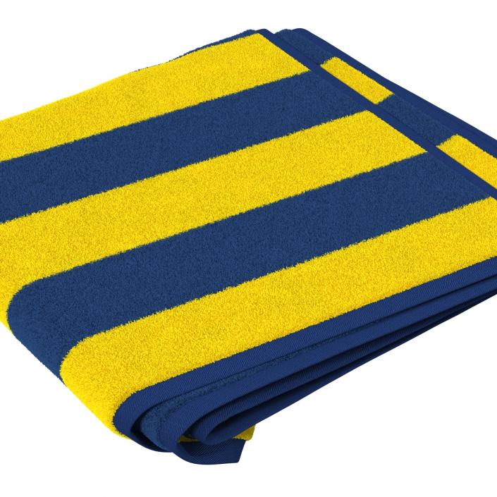 3D model Beach Towel 2 Yellow