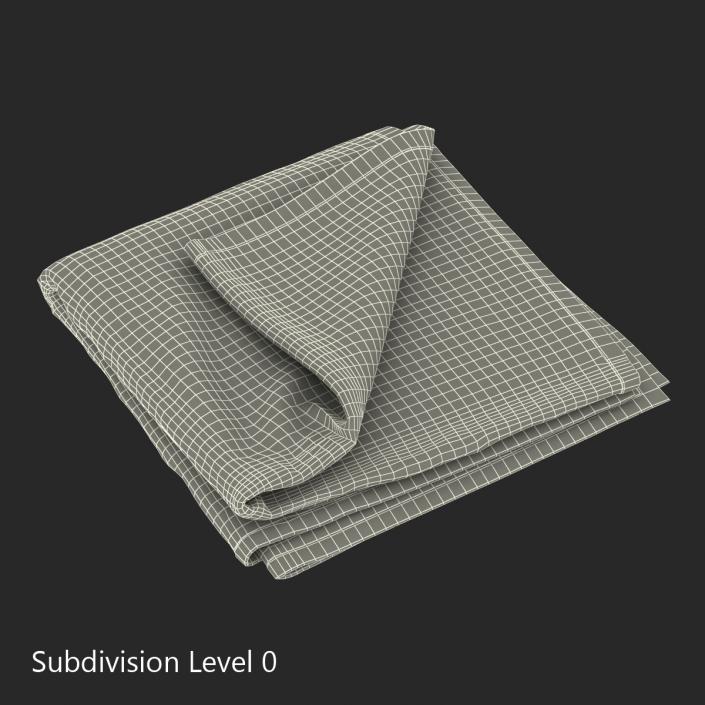 3D model Beach Towel 2 Yellow