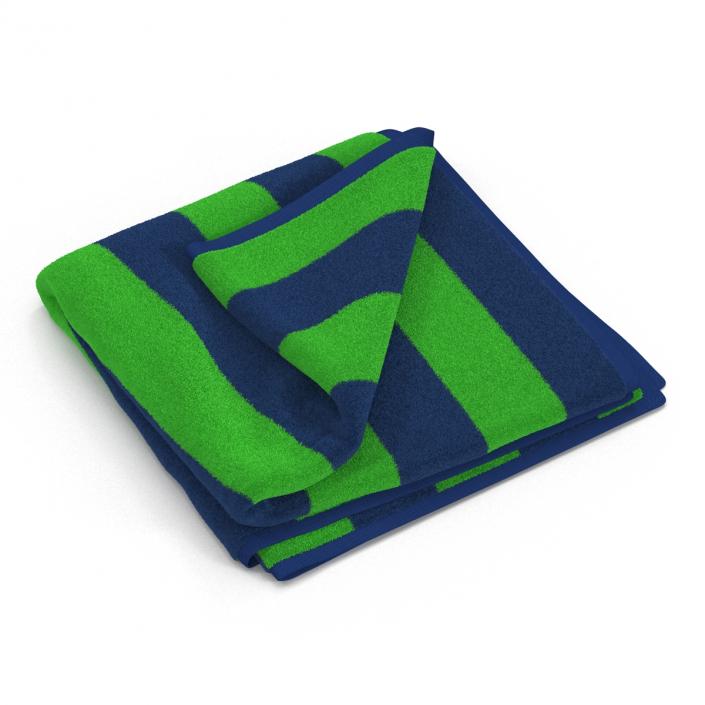 Beach Towel 2 Green 3D model