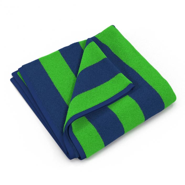 Beach Towel 2 Green 3D model