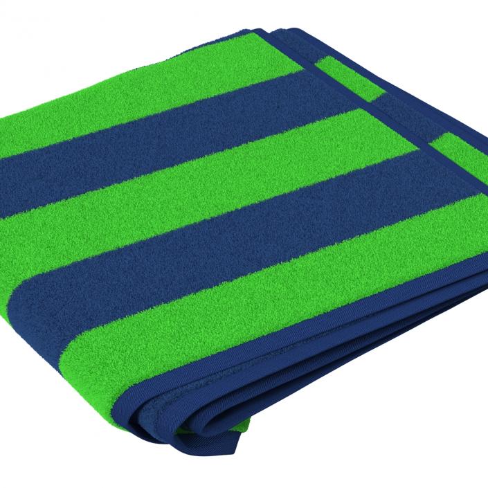 Beach Towel 2 Green 3D model