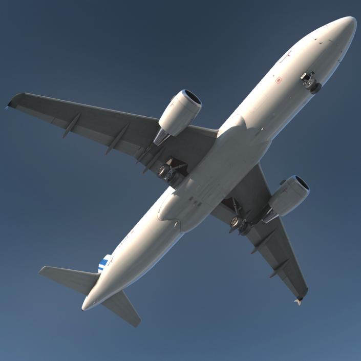 Airbus A320 Air France Rigged 3D model