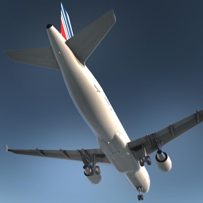 Airbus A320 Air France Rigged 3D model