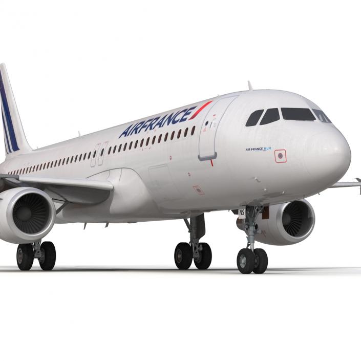 Airbus A320 Air France Rigged 3D model