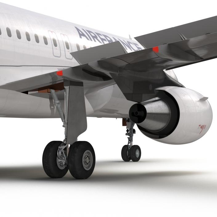 Airbus A320 Air France Rigged 3D model