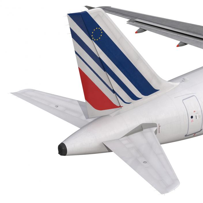 Airbus A320 Air France Rigged 3D model