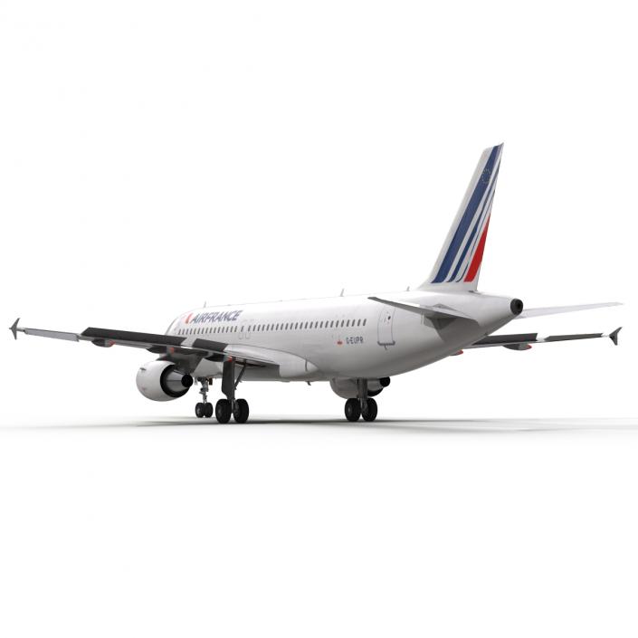 Airbus A320 Air France Rigged 3D model