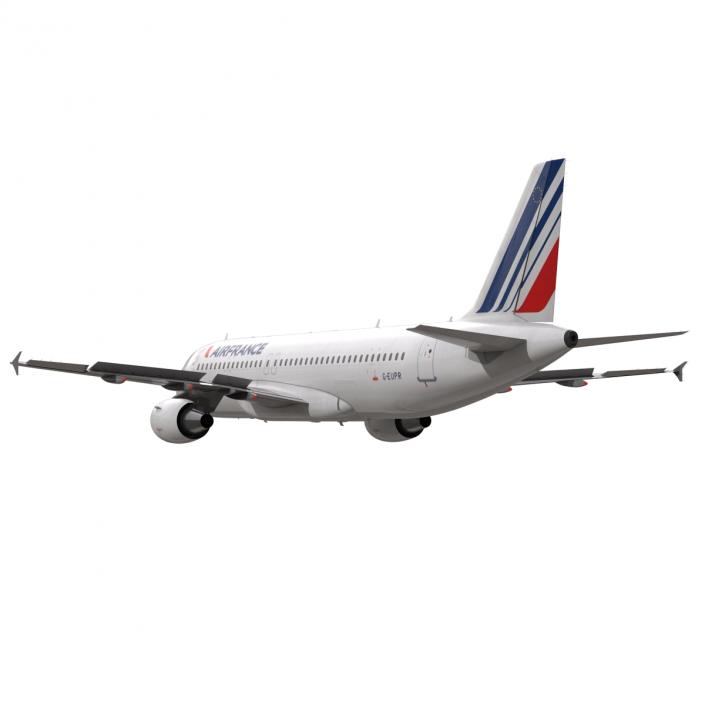 Airbus A320 Air France Rigged 3D model