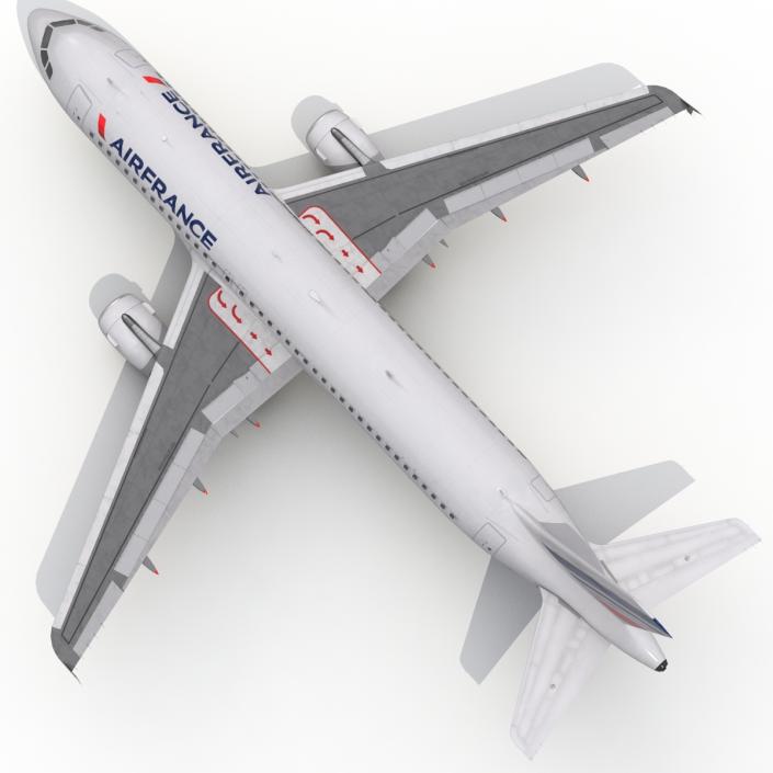 Airbus A320 Air France Rigged 3D model