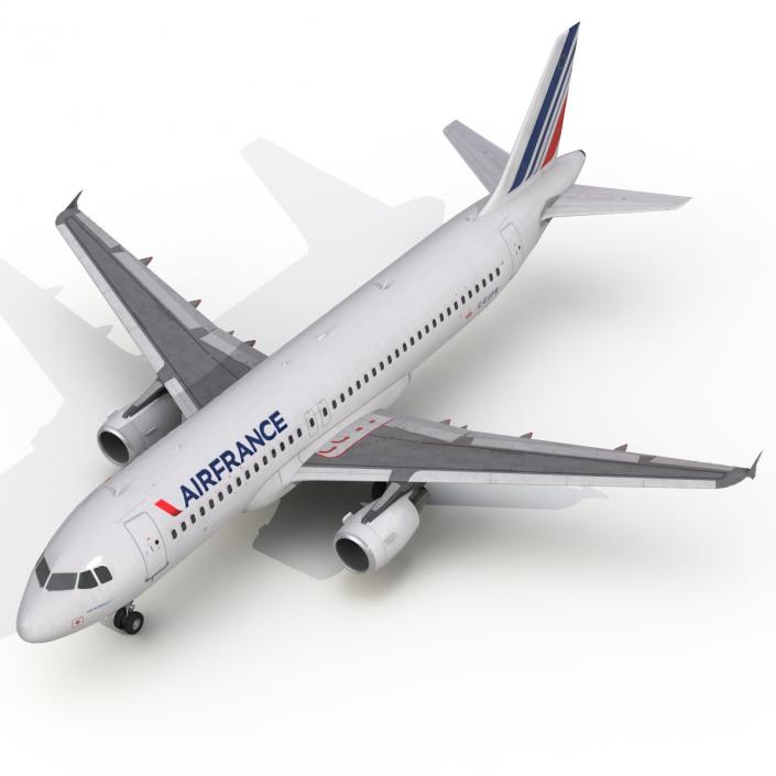 Airbus A320 Air France Rigged 3D model