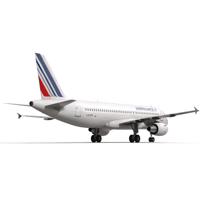 Airbus A320 Air France Rigged 3D model