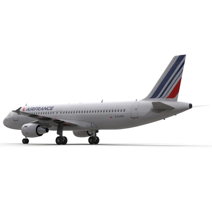 Airbus A320 Air France Rigged 3D model