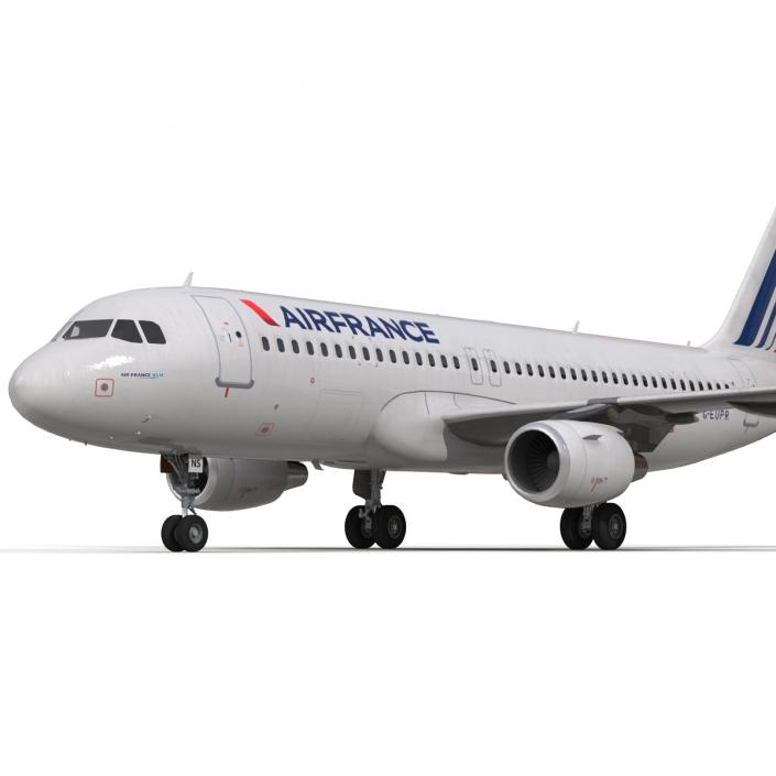 Airbus A320 Air France Rigged 3D model