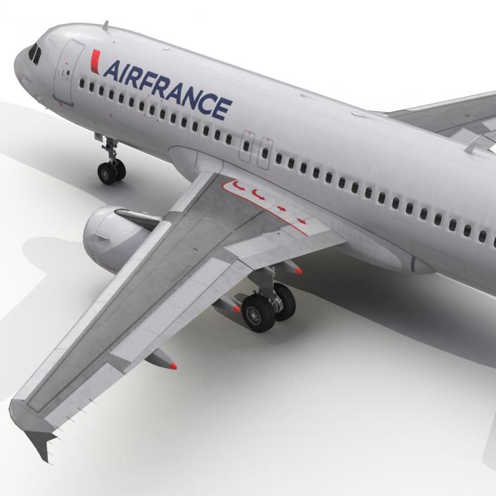 Airbus A320 Air France Rigged 3D model