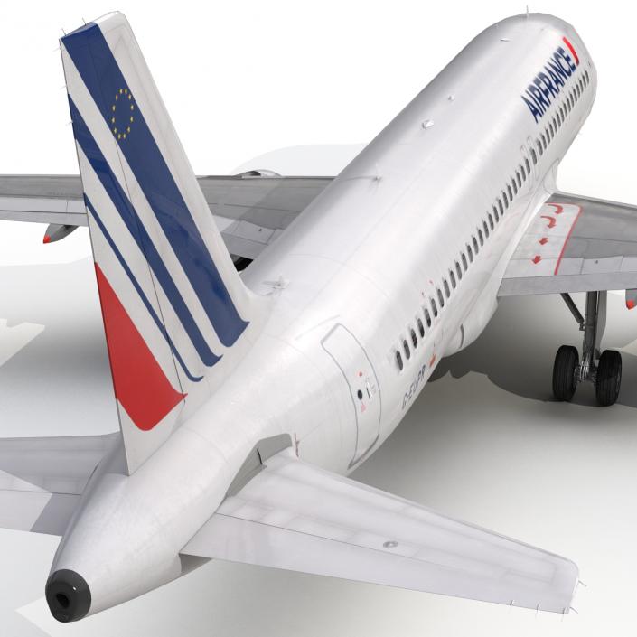 Airbus A320 Air France Rigged 3D model