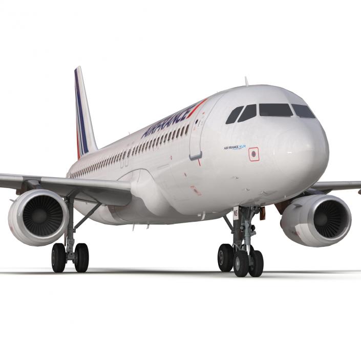 Airbus A320 Air France Rigged 3D model