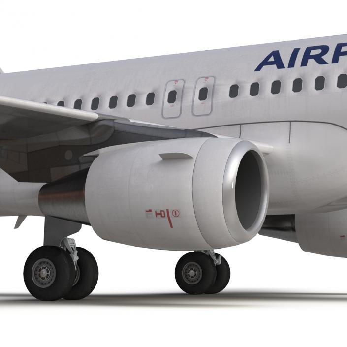 Airbus A320 Air France Rigged 3D model