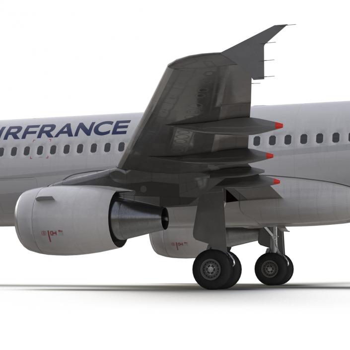 Airbus A320 Air France Rigged 3D model