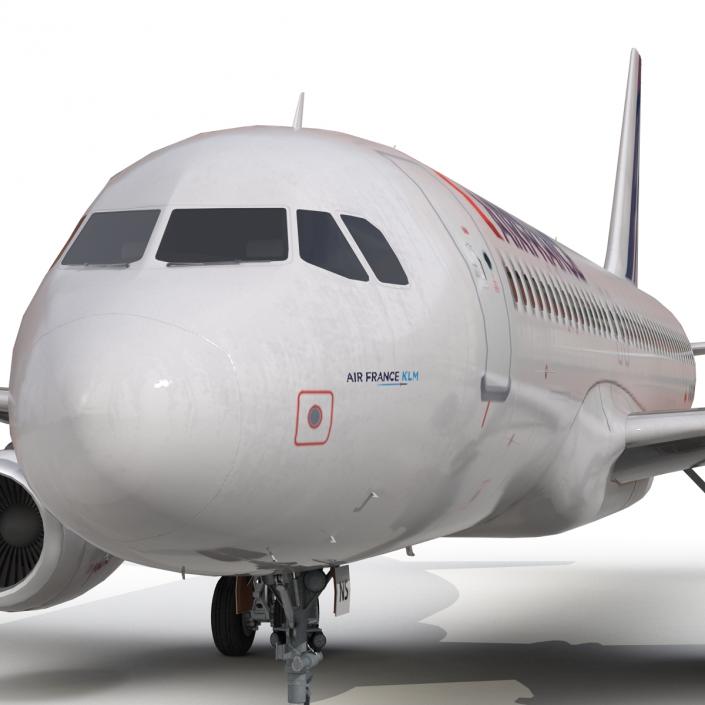 Airbus A320 Air France Rigged 3D model