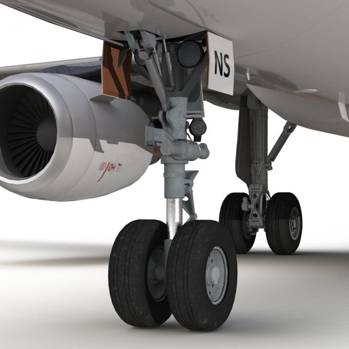 Airbus A320 Air France Rigged 3D model