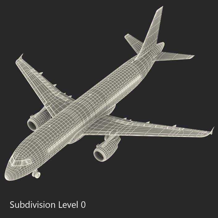 Airbus A320 Air France Rigged 3D model