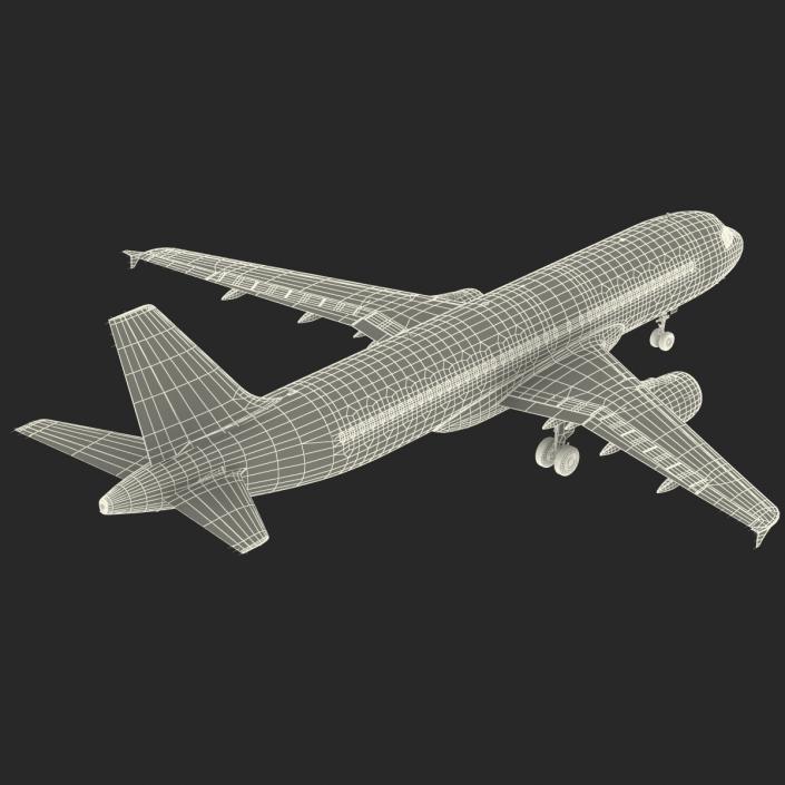 Airbus A320 Air France Rigged 3D model