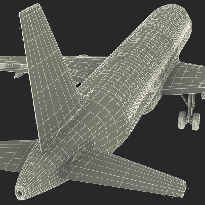 Airbus A320 Air France Rigged 3D model