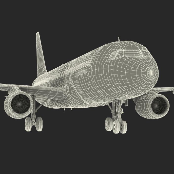 Airbus A320 Air France Rigged 3D model