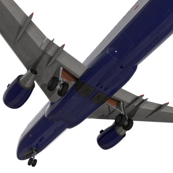 Airbus A320 British Airways Rigged 3D model