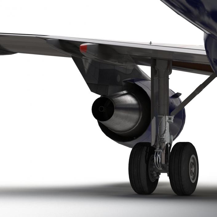 Airbus A320 British Airways Rigged 3D model