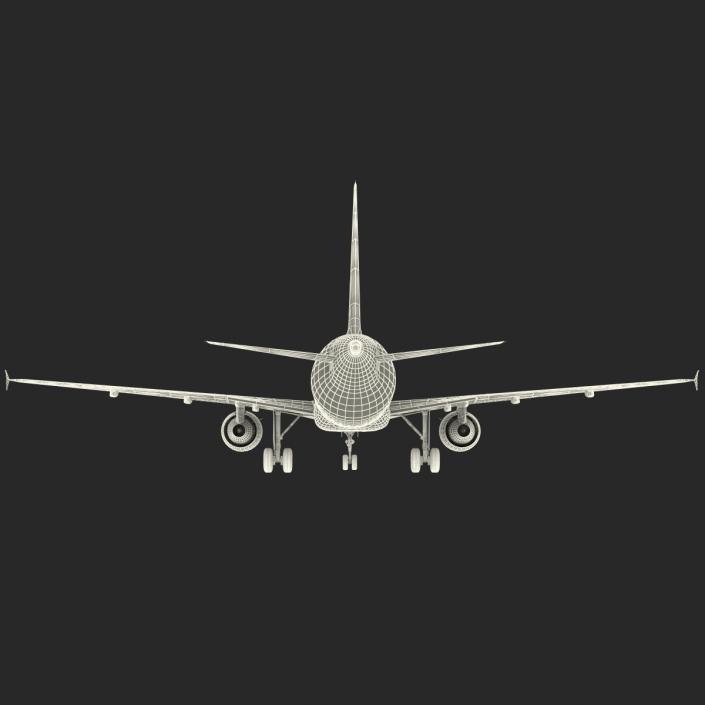 Airbus A320 British Airways Rigged 3D model