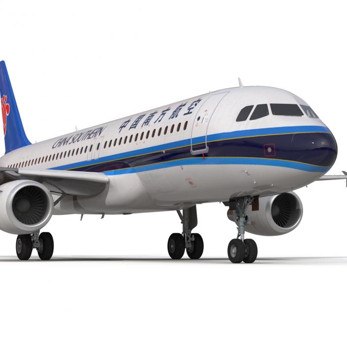 Airbus A320 China Southern Airlines Rigged 3D