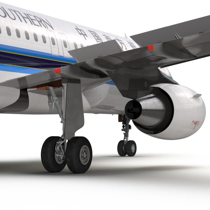 Airbus A320 China Southern Airlines Rigged 3D