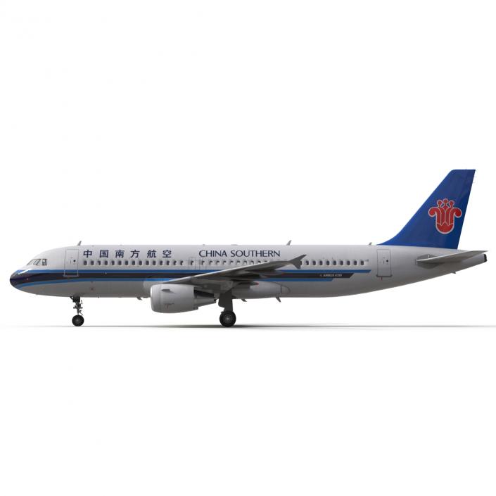 Airbus A320 China Southern Airlines Rigged 3D