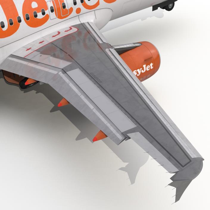 3D Airbus A320 EasyJet Rigged