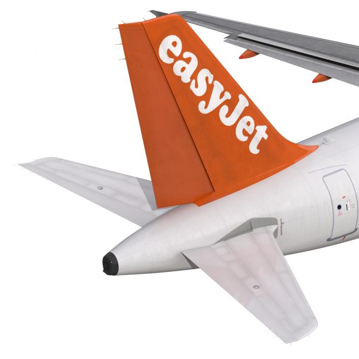 3D Airbus A320 EasyJet Rigged