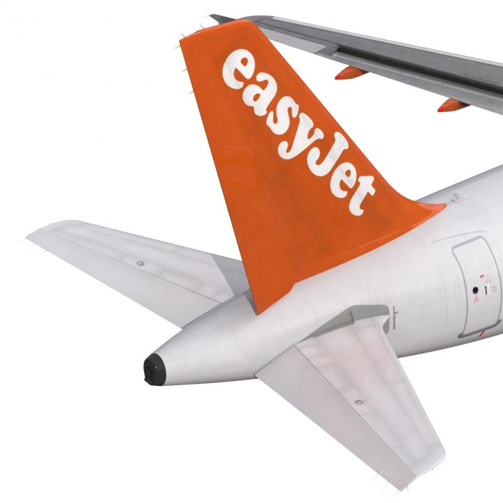 3D Airbus A320 EasyJet Rigged