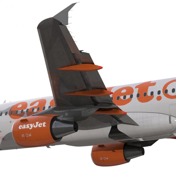 3D Airbus A320 EasyJet Rigged