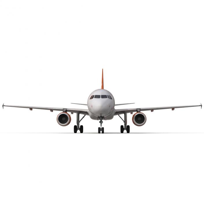 3D Airbus A320 EasyJet Rigged