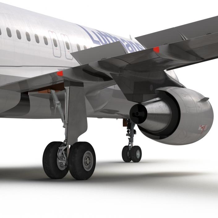 3D Airbus A320 Lufthansa Rigged model