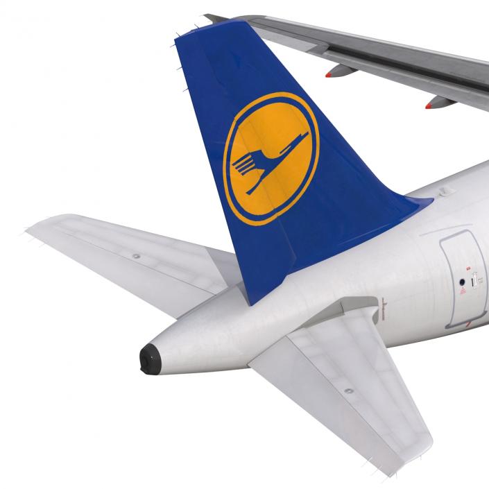 3D Airbus A320 Lufthansa Rigged model