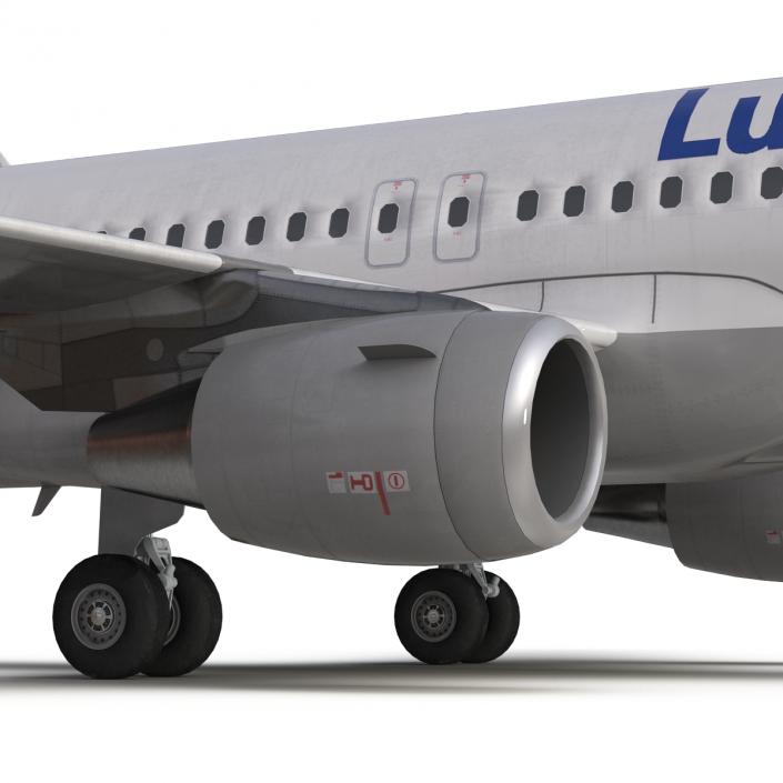 3D Airbus A320 Lufthansa Rigged model