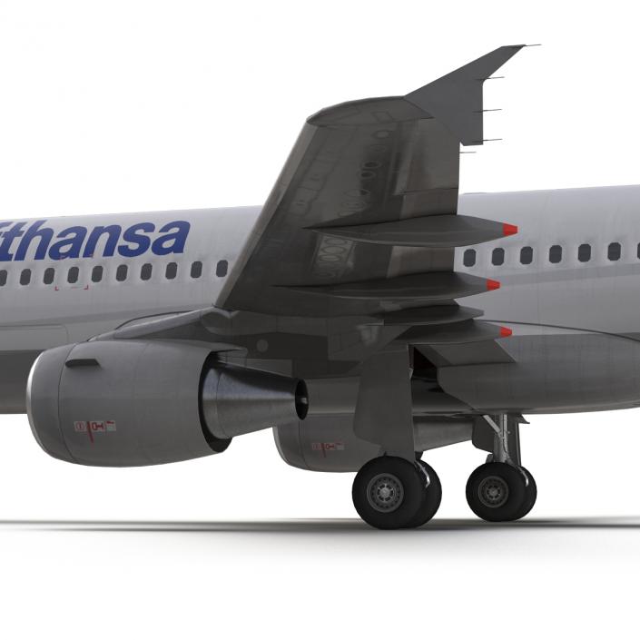 3D Airbus A320 Lufthansa Rigged model