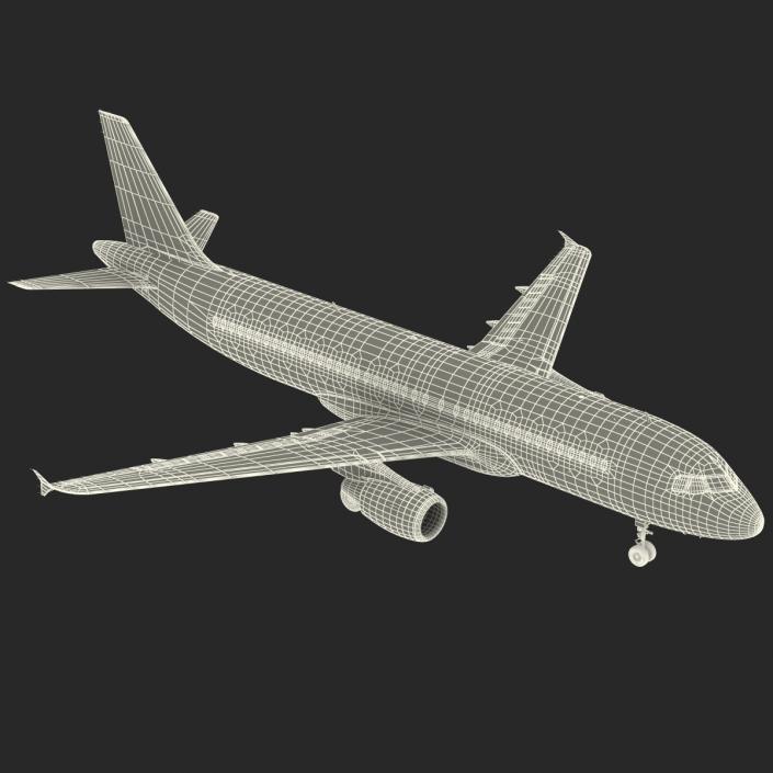 3D Airbus A320 Lufthansa Rigged model