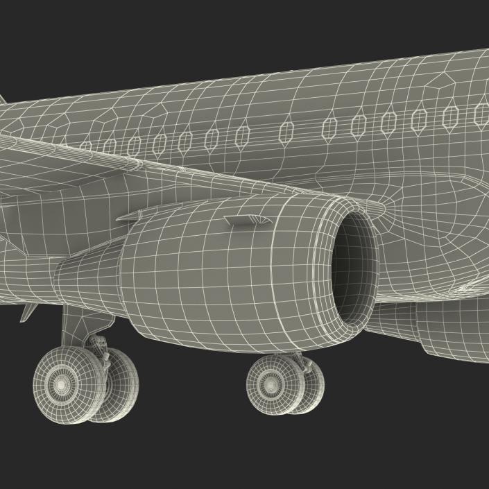 3D Airbus A320 Lufthansa Rigged model