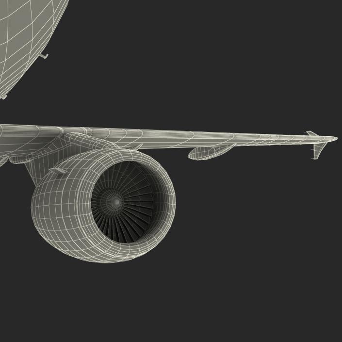 3D Airbus A320 Lufthansa Rigged model