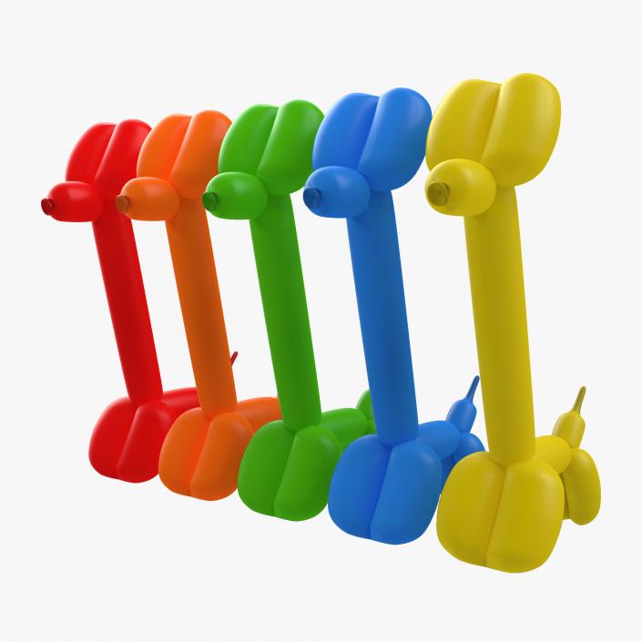 3D model Balloon Giraffes Set