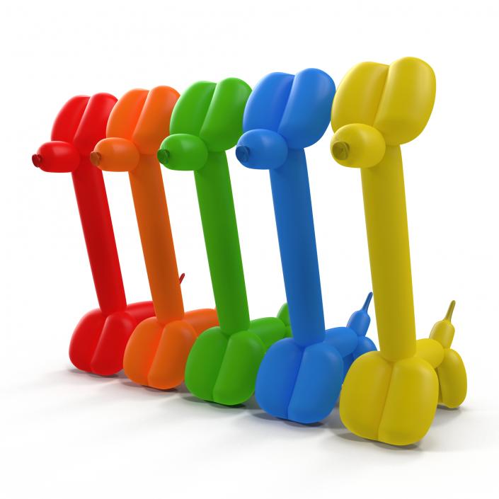 3D model Balloon Giraffes Set