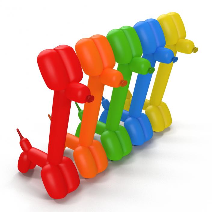 3D model Balloon Giraffes Set